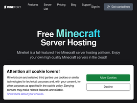 'minefort.com' screenshot