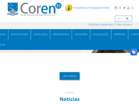 'coren-es.org.br' screenshot