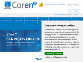 'coren-es.org.br' screenshot