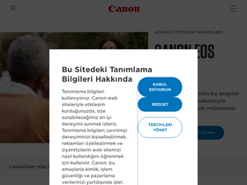 'canon.com.tr' screenshot