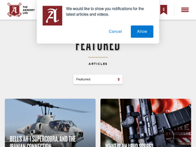 'thearmorylife.com' screenshot