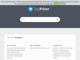 'toppriser.dk' screenshot