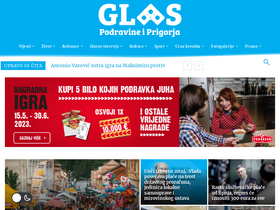'glaspodravine.hr' screenshot