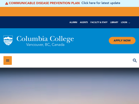 'columbiacollege.ca' screenshot