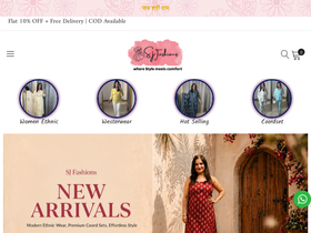 sjfashions.co.in homepage screenshot