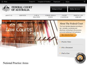 'fedcourt.gov.au' screenshot