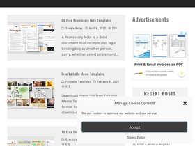 'printablesample.com' screenshot