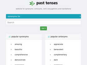 'pasttenses.com' screenshot