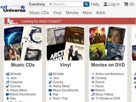'cduniverse.com' screenshot