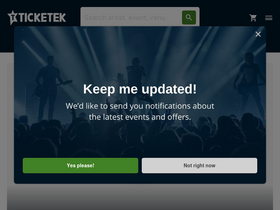 'ticketek.com.au' screenshot