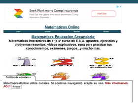 'matematicasonline.es' screenshot