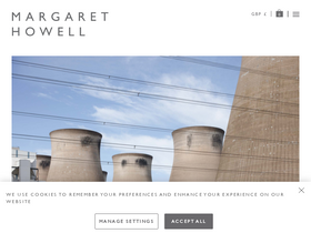 'margarethowell.co.uk' screenshot