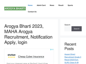 'arogyabharti2021.in' screenshot