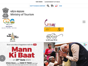 'tourism.gov.in' screenshot
