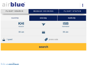 'airblue.com' screenshot