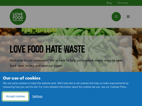 'lovefoodhatewaste.com' screenshot