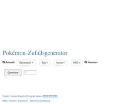 'zufallspokemon.de' screenshot