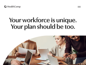 'healthcomp.com' screenshot