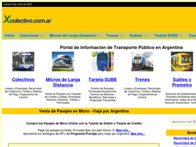 'xcolectivo.com.ar' screenshot