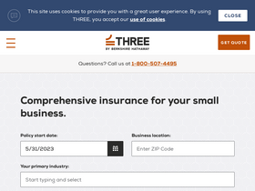 'threeinsurance.com' screenshot