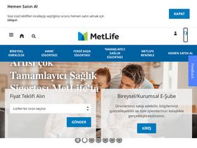 'metlife.com.tr' screenshot
