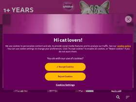 'whiskas.co.uk' screenshot
