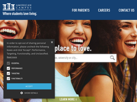 'americancampus.com' screenshot