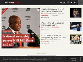 'businesslive.co.za' screenshot