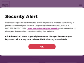 'thehotline.org' screenshot