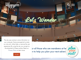'visitmississippi.org' screenshot