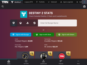 'destinytracker.com' screenshot