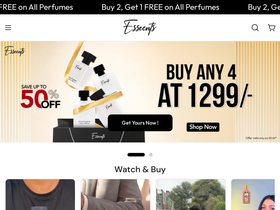 Esscents - India’s First Alcohol-Free Perfume Brand homepage screenshot