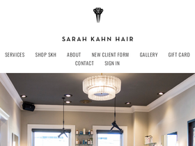 sarahkahnhair.com homepage screenshot