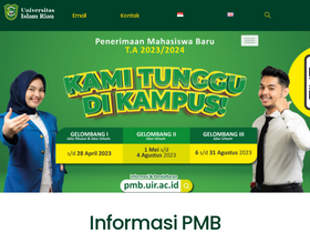 'uir.ac.id' screenshot