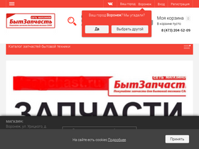 'bytzapchast.ru' screenshot
