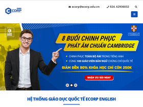 'ecorp.edu.vn' screenshot