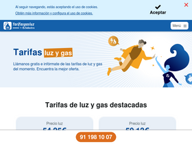 'tarifasgasluz.com' screenshot