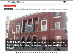 'alpenews.al' screenshot
