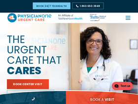 'physicianoneurgentcare.com' screenshot