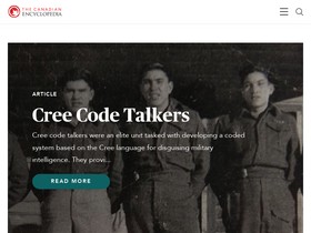 'thecanadianencyclopedia.ca' screenshot