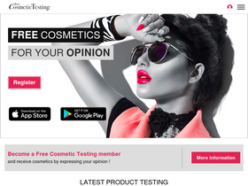 'free-cosmetic-testing.com' screenshot