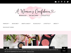 'awomansconfidence.com' screenshot