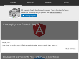 'coryrylan.com' screenshot