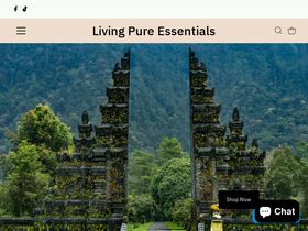 livingpureessentials.com homepage screenshot