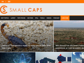 'smallcaps.com.au' screenshot