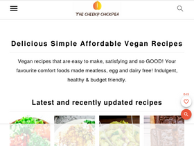 'thecheekychickpea.com' screenshot