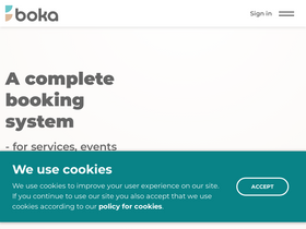 'boka.se' screenshot