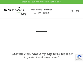 back2basics.golf homepage screenshot