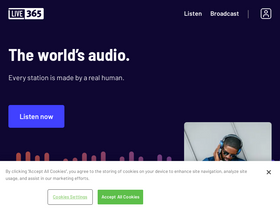 'live365.com' screenshot