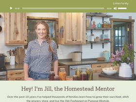'theprairiehomestead.com' screenshot